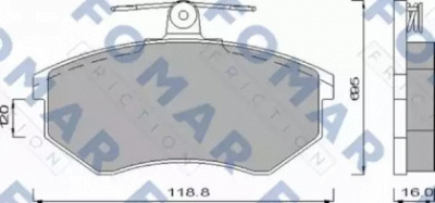 FOMAR FRICTION fo488481 -  Комплект тормозных колодок, дисковый тормоз